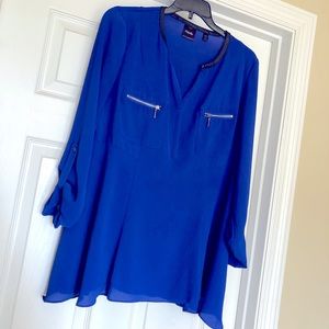 Dressy & Flowy Blue Top